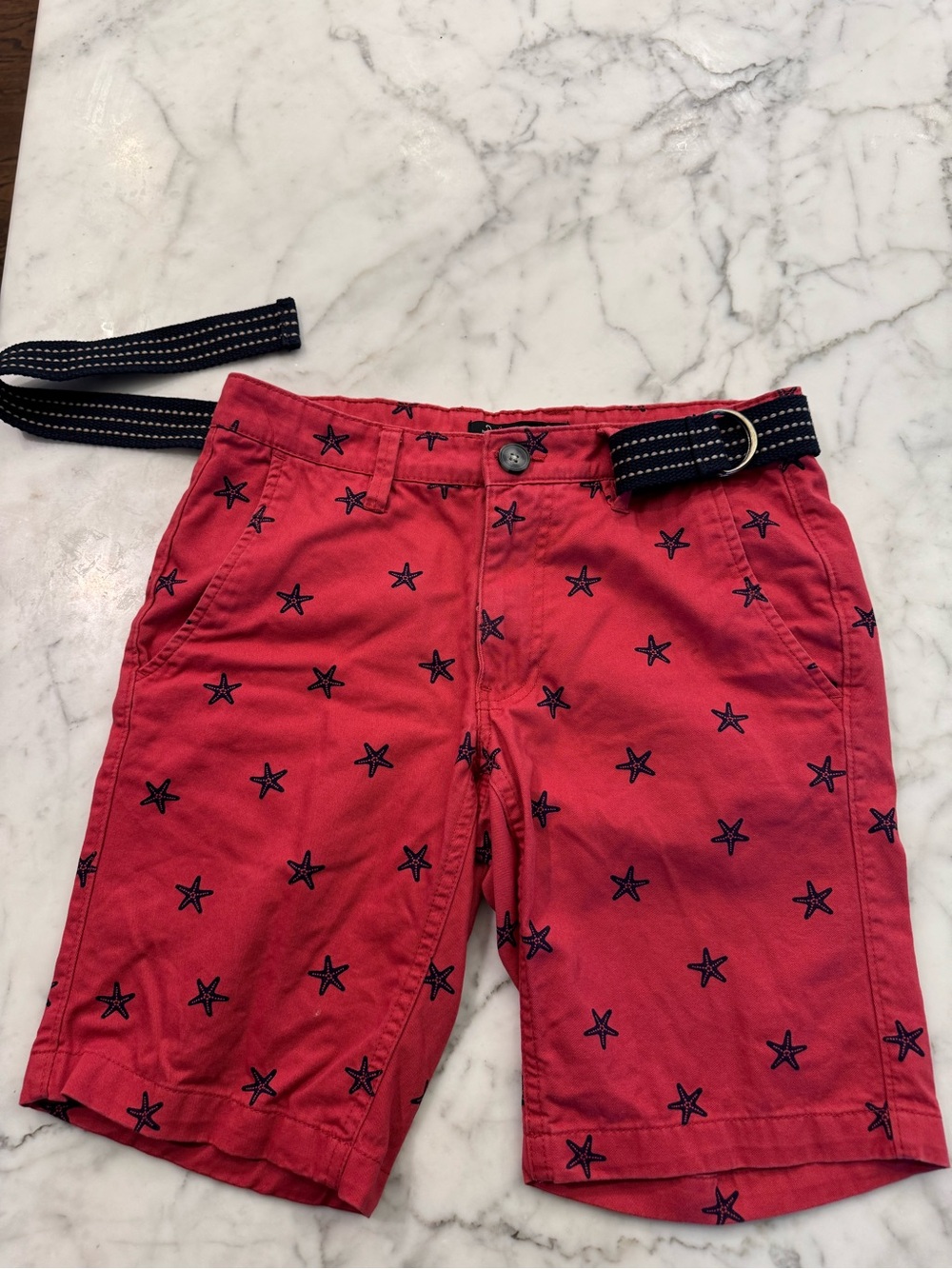 Men’s Red Star-Print Shorts Size 29